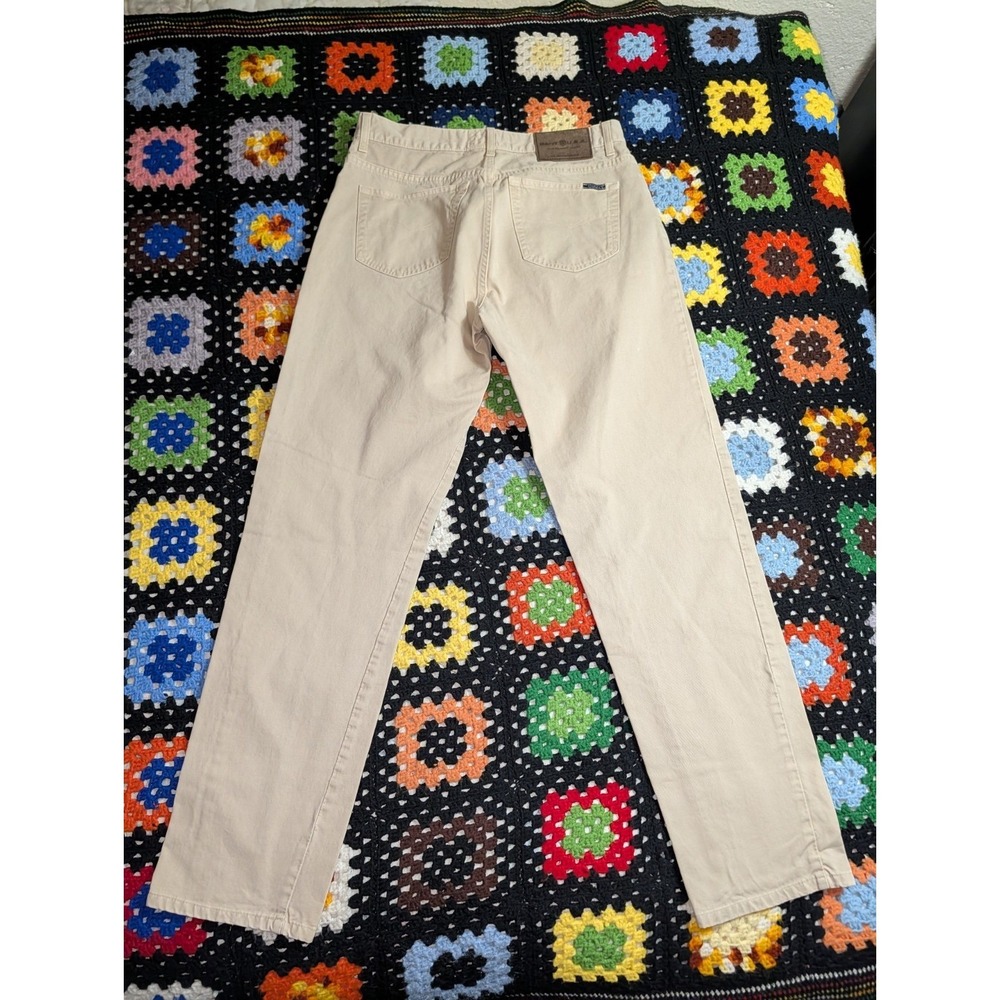 Vintage Gant‎ USA Jeans Five Pocket Beige Cotton Made in Italy 36x34 (34x33)